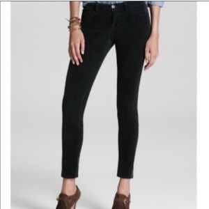 Madewell | Black Corduroy Low Rise Skinny Jeans